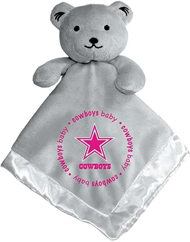 Dallas Cowboys Pink & Gray Baby Security Bear Blanket, NFL Licensed Cover