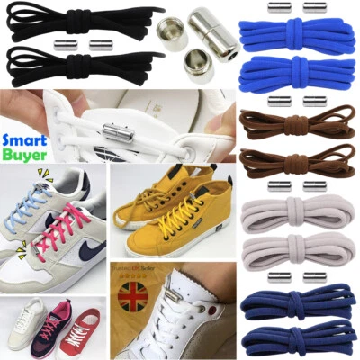 No Tie Elastic Shoe Laces Adult Kids Trainer Laces Lazy Easy No-tie Shoelaces UK - Image 1 of 4