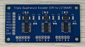 Triple LS7366R Quadrature Encoder Buffer (SPI to LS7366R) - Picture 1 of 2