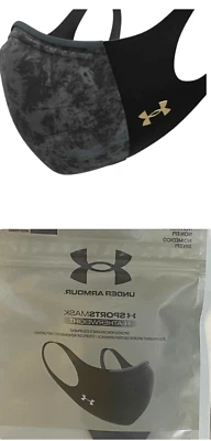 1 Pack Under Armour Featherweight Sportsmask Sports Facemask SM / MED-Gray-Black - Image 1 of 4