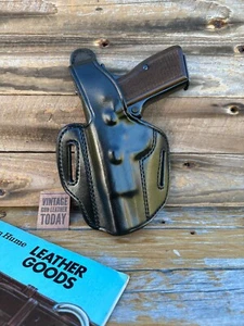 Vintage Don Hume H721 11-5 Black Leather OWB Holster for Browning Hi Power - Picture 1 of 13