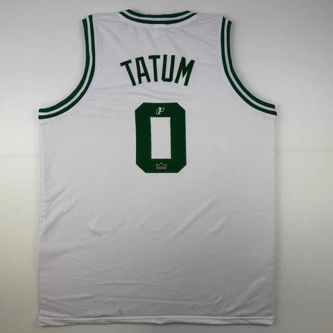 Facsimile Autographed Jayson Tatum Boston White Reprint Auto Jersey Size Mens XL Cover
