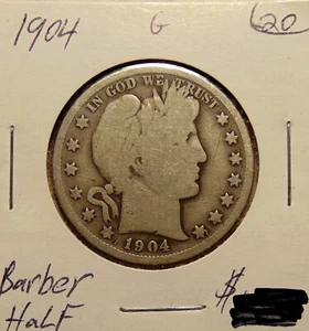 1904-P Friseur halber Dollar - schön aussehende Münze - KOSTENLOSER VERSAND - Bild 1 von 2