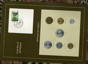 Coin Sets of All Nations Turkey 1987-1989 UNC 5 Lira 1988 25,10,1 Lira 1987 - Picture 1 of 2