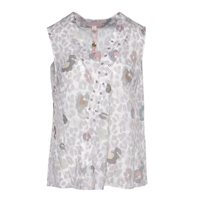 Ted Baker London Women's Top Size 2 Printed V-Neck RN95229 - Image 1 of 4