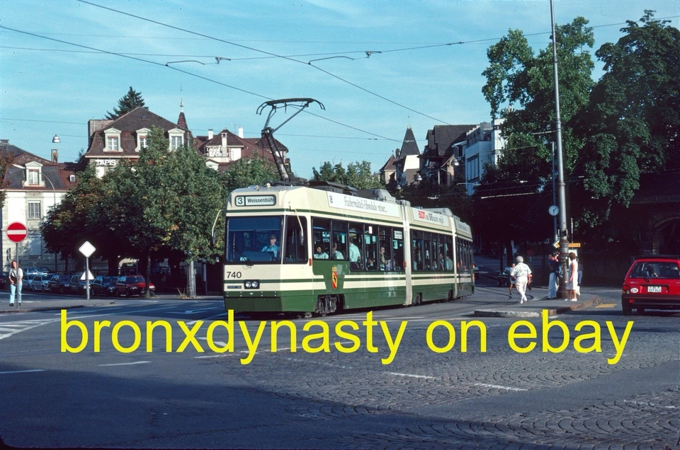 Berna Suiza 740 Rt3 Helvetaplatz Original Kodachrome Trolley Slide 1991 Foto 1 de 1