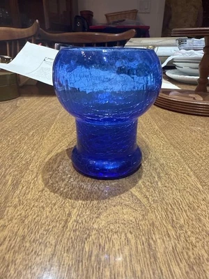 Soporte votivo de vidrio crujiente azul cobalto Pier 1 3,5" T Foto 1 de 2