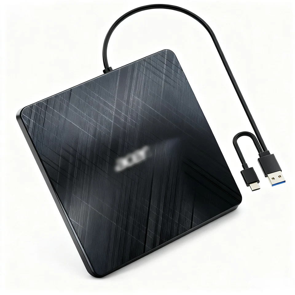 For PC Laptop Windows 11 10 External CD DVD Drive USB 3.0 Player Writer Burner - Image 1 of 4