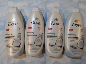 LOT (4) DOVE RESTORING COCONUT & COCOA BUTTERS BODY WASH    22 FL OZ - Picture 1 of 1