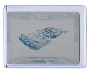 Topps Star Wars Force Awakens 2016 Cyan Printing Plate 1/1 Han Solo's Freighter - Picture 1 of 4