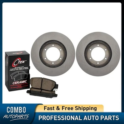 For Toyota 4Runner 1986-1988 Front Disc Brake Pad Set Disc Brake Rotor - Image 1 of 4