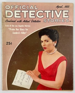 Official Detective Stories Magazine, April 1955, Vintage True Crime Stories,Pulp - Picture 1 of 5