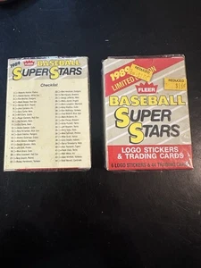 LOT OF 2: 1989 Fleer Baseball Super Stars Logo Stickers And Trading Cards - Bild 1 von 2