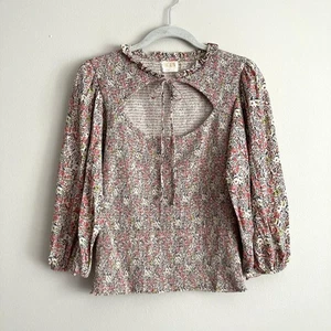 Nation LTD Abrielle Tee Superbloom Top Classic Boho Size Medium Pink Floral - Picture 1 of 12