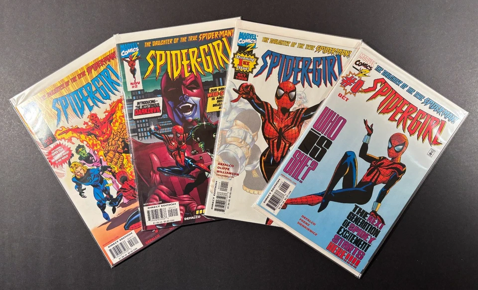 Spider-Girl Vol. 1 #0, 1, 2 y 3, Marvel Comics 1998, ¡excelente estado! **¡Lote de 4!** Foto 1 de 4