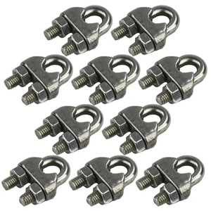 (Paquete de 10) Abrazaderas de sujeción de cable con clip de cable M6 de 1/4 pulgadas de acero inoxidable 304 - Imagen 1 de 9