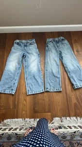 2 pairs PacSun Girls Size 10 blue jeans with adjustable waist - Picture 1 of 6