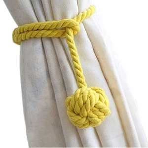 2 Pack Curtain Tiebacks - Heavy Duty Rope Handmade Rural Decorative Holdbacks - Picture 1 of 7