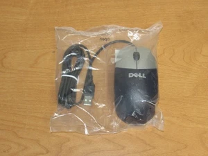 Dell USB Optical Wired / Corded Scroll Mouse M-UVDEL1 C8639 - Neu Versiegelt in Tasche - Bild 1 von 3