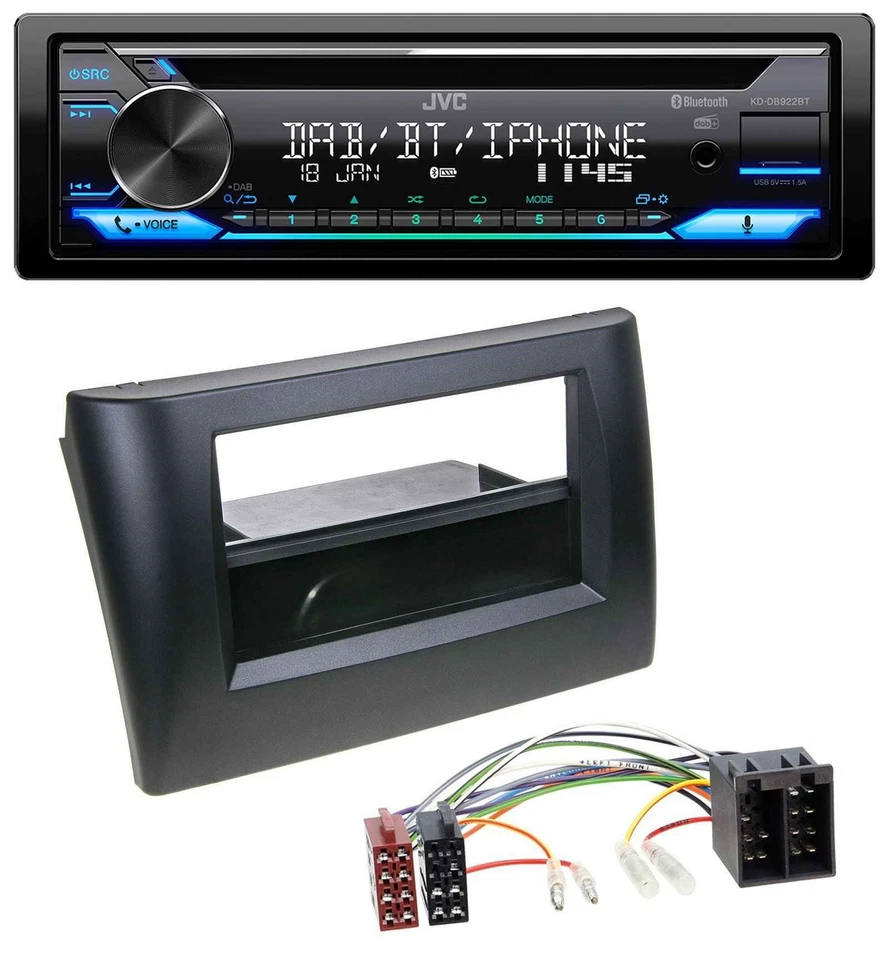 JVC Bluetooth MP3 USB DAB CD Autoradio für Fiat Stilo 192 01-08 Ablagefach - Bild 1 von 4