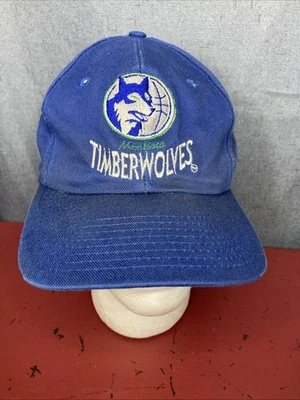 Vintage NBA Minnesota Timberwolves Blue Snapback Hat Adjustable Cap - Image 1 of 4