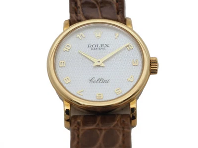 Rolex Cellini 26MM Watch 6110 Gold K Series K18YGx Mother of Pearl Ladies Quartz - Image 1 of 4