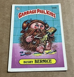 1986 Topps Garbage Pail Kids Bushy Bernice 150b Sticker Card - Picture 1 of 2