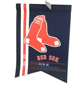 BOSTON RED SOX MLB 17"x26" PREMIUM FELT INDOOR SCROLL BANNER PENNANT FREE SHIP - Picture 1 of 1