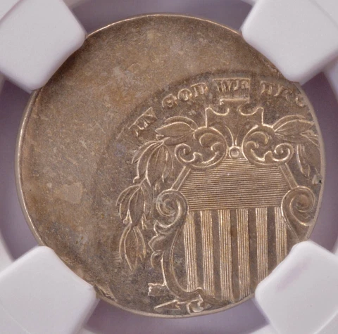 NGC 5c (1867-1883) Shield Nickel Struck 30% Off-Center MS63 Cover