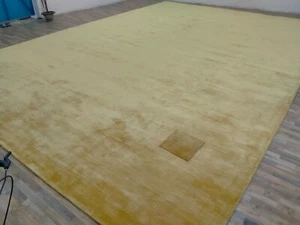 Yellow 100% Silk  Hand loom Premium Carpet for Living Room Bedroom and Hall Size - Picture 1 of 7