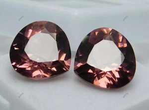 Par de piedras preciosas sueltas certificadas por pera Padparadscha zafiro natural de 20,65 quilates - Imagen 1 de 12