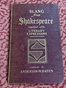 Slang from Shakespeare Together Literary Expressions Anderson Baton 1st SIGNED - Picture 1 of 12