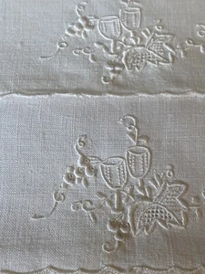 Vintage bestickte Leinen Cocktail Servietten - Bild 1 von 6