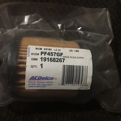 Genuine GM ACDelco Engine Oil Filter PF457G PF457GF - Image 1 of 4