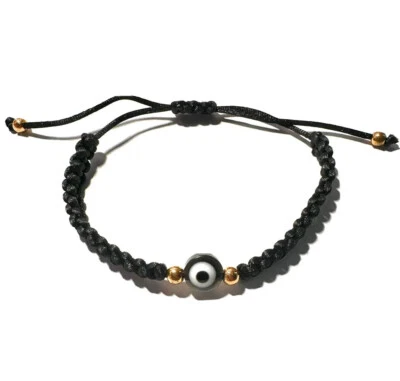 Pulsera de cuerda para mal de ojo para mujer hombre con dije trenzado pulsera de la suerte ajustable Foto 1 de 3