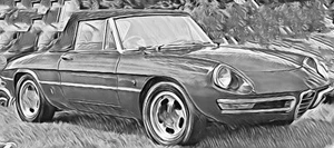Alfa Romeo Duetto Spider 2D Cabrio 1966 - 1969 Höhe 48cm Windschutzscheibe klar - Bild 1 von 2