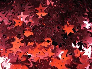 Lentejuelas Estrellas 15mm Rojo Metálico 25g Hágalo Usted Mismo Artesanía Disfraces Decoración - Imagen 1 de 2