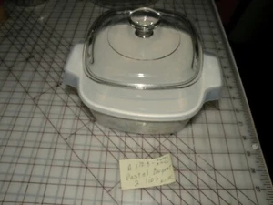 Corning Ware PASTEL Bouquet A-1 1/2-B 1 1/2 Qt 3 Pc Dish Glass  and Plastic Lid  - Picture 1 of 4