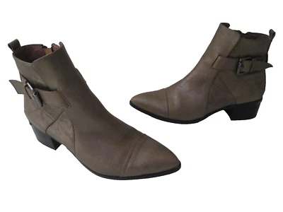 BOTÍN DONALD J.PLINER DOMA RÚSTICO ORO PIZARRA CORREA CUERO EE. UU. 7 SUPER CALIENTE Foto 1 de 4