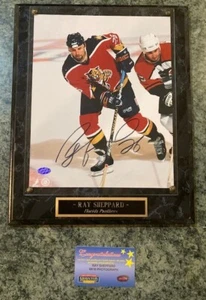 Ray Sheppard NHL Autographed 8X10 - on plaque with nameplate - Picture 1 of 3