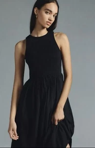 Anthropologie Daily Practice Dress Midi Women Black Casual First Light XSP - Picture 1 of 6