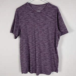Lululemon Men's In Sequence Heathered Purple Short Sleeve Shirt Size Medium Rare - Bild 1 von 6