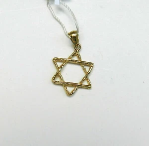 SCHÖNER 14K GELBGOLD DAVIDSTERN CHARM NEU IM KARTON # C151 - Bild 1 von 2