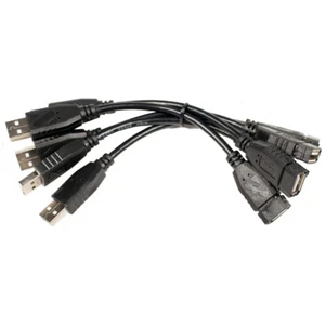 Confezione da 5 Cavi di Prolunga USB da 6 Pollici - Tipo A Maschio a Femmina - USB 2.0 A Tipo - Foto 1 di 4