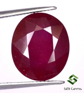 7.13 Cts Natural Ruby Oval Cut 12x10 mm Reddish Shade Faceted Loose Gemstone GF - Picture 1 of 6