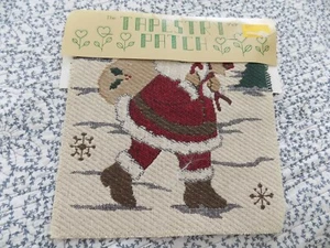 Tapestry Patch Tapestry Square ~ Jolly Santa ~ 9' X 9" ~ New - Picture 1 of 2