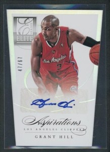 2012-13 GRANT HILL 47/67 AUTO PANINI ELITE SERIES DIE-CUT AUTOGRAPHS