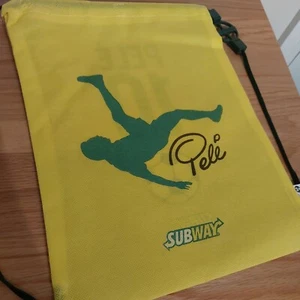 World Cup 2014 Pele 10 Brazil Football Team Mini Subway Promo Soccer Tote Bag - Picture 1 of 5