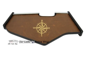 Mesa de almacenamiento de camión cuero sintético marrón adecuada para MAN TGX XXL a partir de 2020 - Imagen 1 de 3