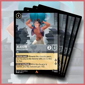 Disney Lorcana: Aladdin Research Assistant 197/204 Rare Archazia's Island x4 - Picture 1 of 2